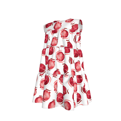 Kid's Ruffle Dress in Spring Pomegranates
