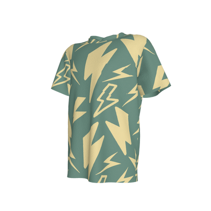Kid's Pocket T-Shirt in Acqua Super Thunder in Cotton Spandex Lightweight Jersey