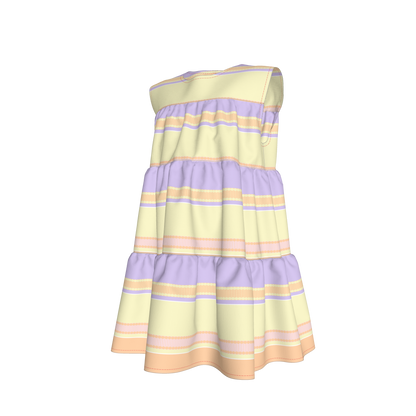 Kid's Ruffle Dress in Paquin Pastel