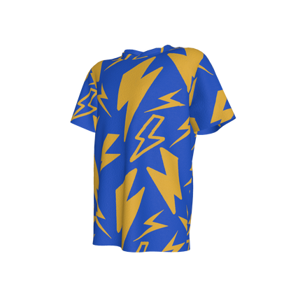 Kid's Pocket T-Shirt in Super Thunder Blue in Cotton Spandex Lightweight Jersey