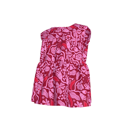 Magenta Ruffle Top