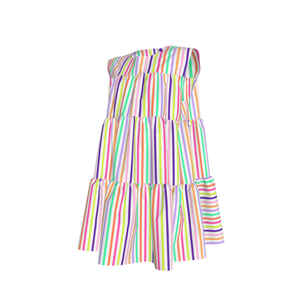 Cute Lines Ruffled Dress