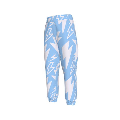 Kid's Sweatpants in Light Blue Super Thunder in Organic Cotton Spandex French Terry