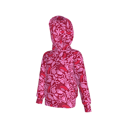 Magenta Flower Hoodie