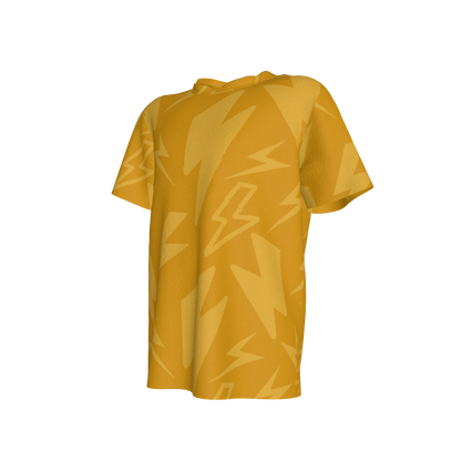 Kid's Pocket T-Shirt in Yellow Super Thunder in Cotton Spandex Lightweight Jersey