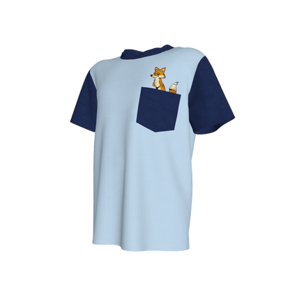 Fox Pocket Pal Tee in Navy Contrast