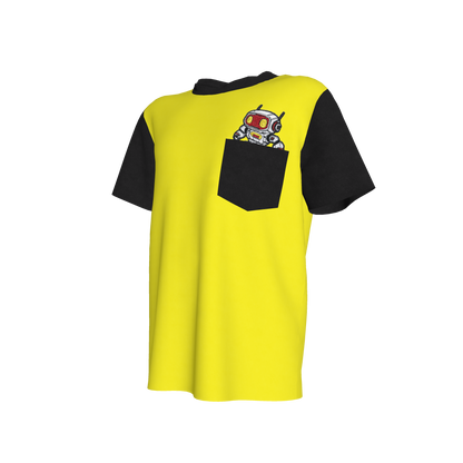 Robot Pocket Pal Tee in Lemon