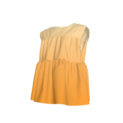 Orange Ombre Ruffle Top