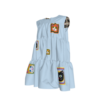 Cat Crochet Dress in Ice