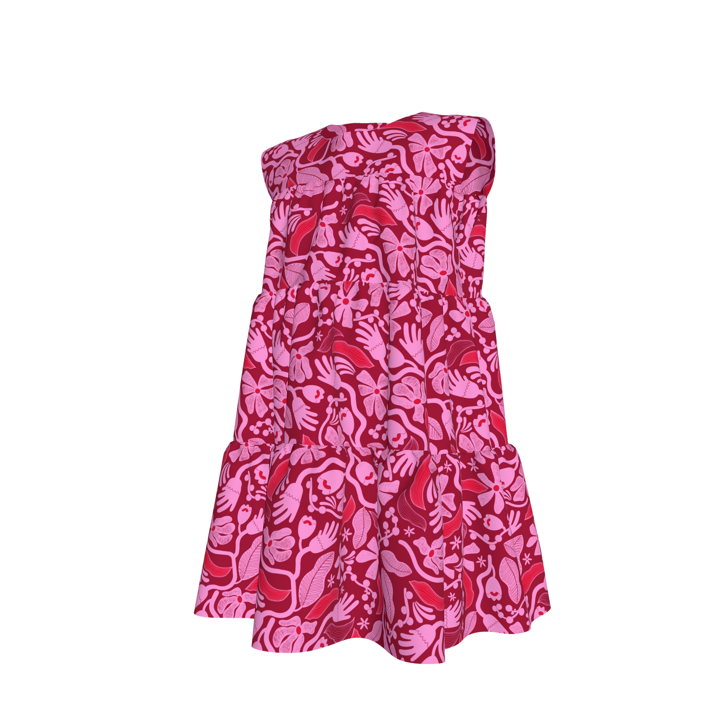 Magenta Flower Dress