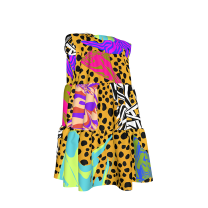 BruceGlen Cheetah Scramble Tiered Dress