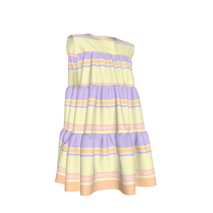 Kid's Ruffle Dress With Lining in Paquin Pastel