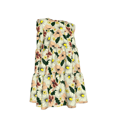 Kid's Ruffle Dress in Ma Jong Floral