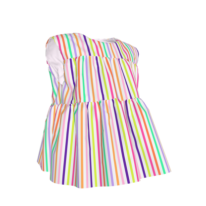 Cute Lines Ruffle Top