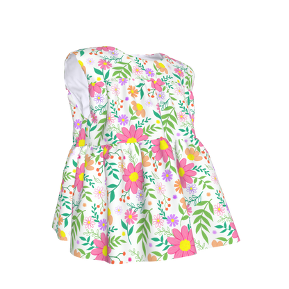Bright Floral Ruffled Top