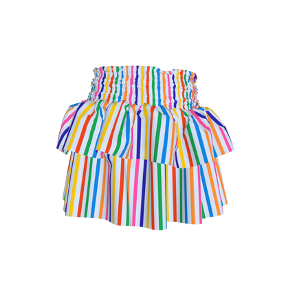 Happy Stripes Ruffled Skirt