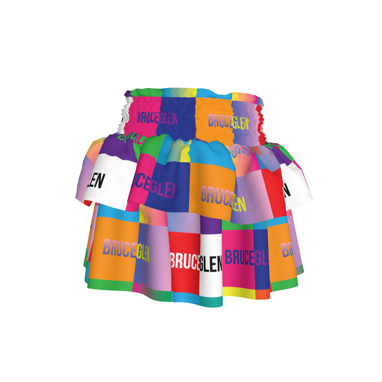BruceGlen Logo Blocks Kid's Smocked Skirt
