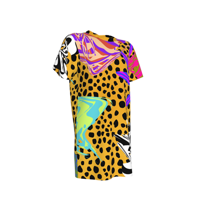 BruceGlen Cheetah Scramble Kid's T-Shirt Dress