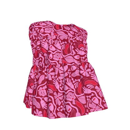 Magenta Ruffle Top