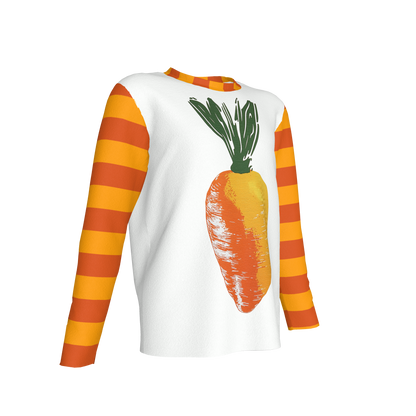Carrot Patch Stripe Sleeve Tee