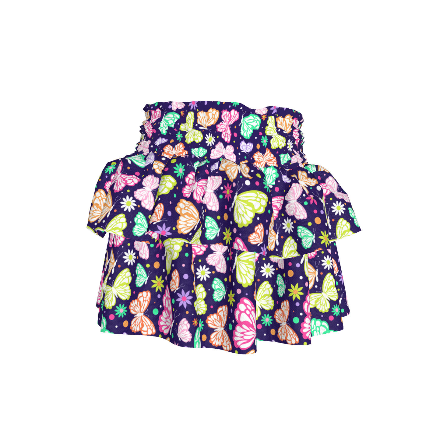 Butterfly Ruffled Skirt