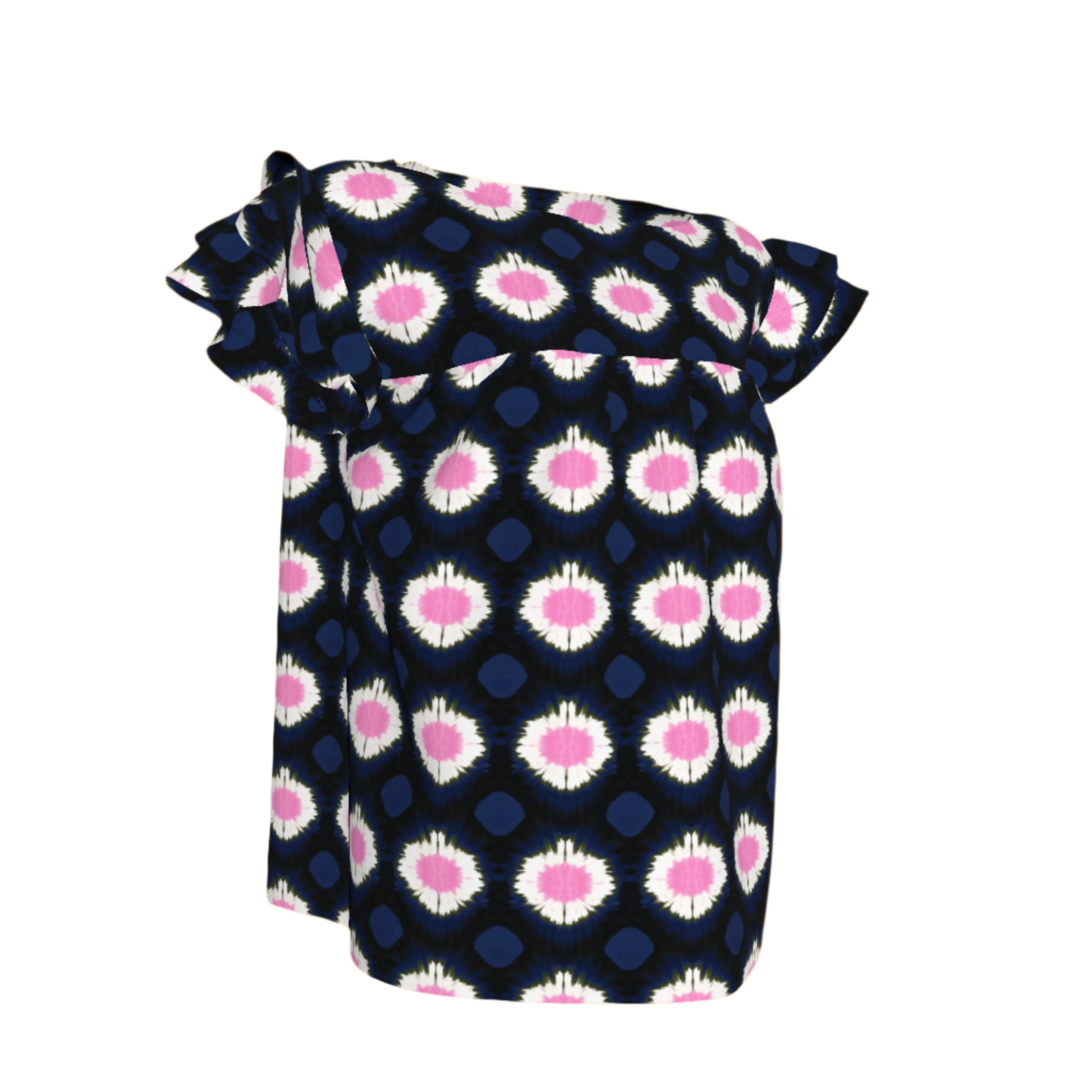 Kid's Ruffled Sleeve Top in Ink Tie Dye