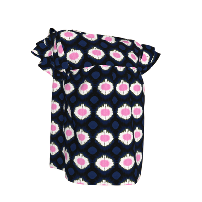 Kid's Ruffled Sleeve Top in Ink Tie Dye