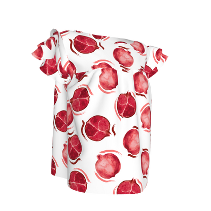 Kid's Ruffled Sleeve Top in Spring Pomegranates