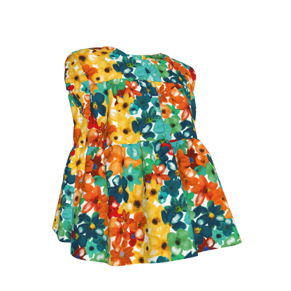 Kid's Sleeveless Ruffle Top Fleur de Esti