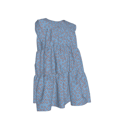 Periwinkle Ruffle Dress with Lining