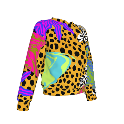 BruceGlen Cheetah Scramble Kid's Crew Neck Sweatshirt