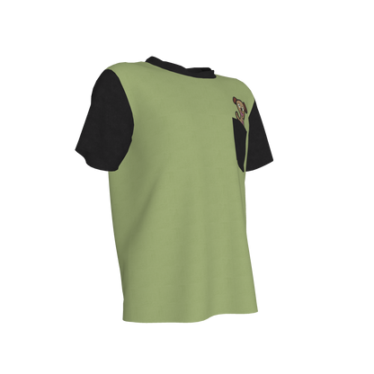 Cute Puppy Pocket Pal Tee in Moss
