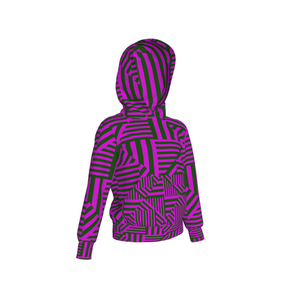 Purple & Green Stripes Pullover hoodie