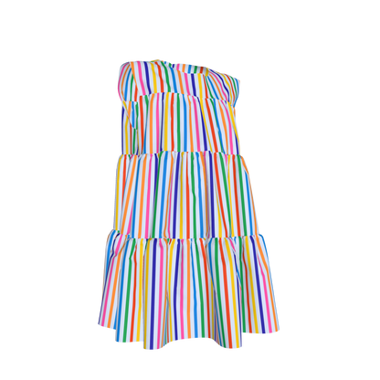 Happy Stripes Ruffled Dress