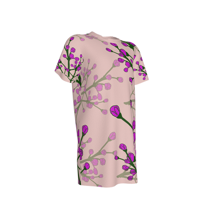 Floral Lilac T-shirt Dress