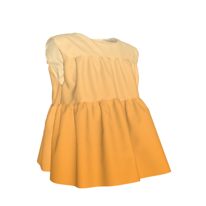 Orange Ombre Ruffle Top