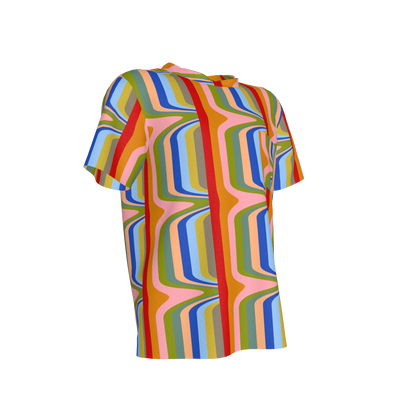 Kid's Pocket T-Shirt in Fun Retro in Cotton Spandex Lightweight Jersey