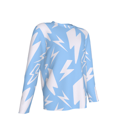 Thunder Sky Blue Long Sleeve Cotton-Spandex Lightweight Jersey