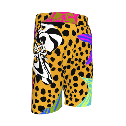 BruceGlen Cheetah Scramble French Terry Shorts