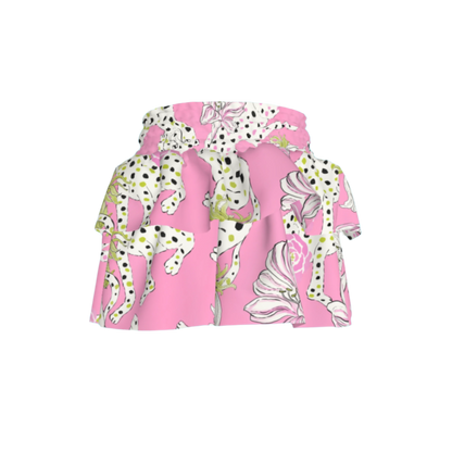 Kid's Smocked Skirt in Sketching Summer Pink