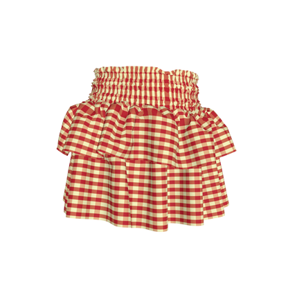 Yellow & Red Gingham Skirt