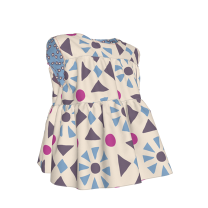 Periwinkle Sleeveless Ruffle Top