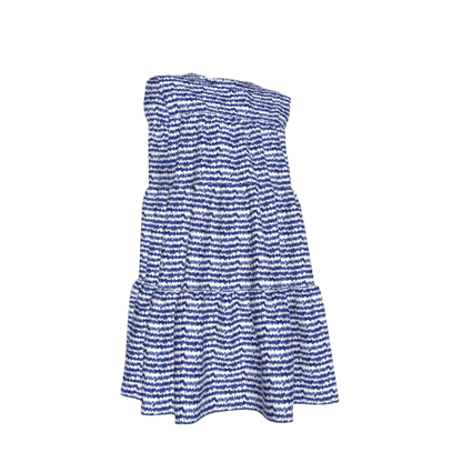 Kid's Ruffle Dress With Lining in Cobalt Sound