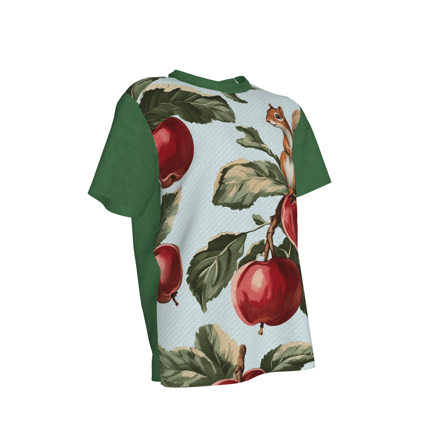 Apple Tree & Squirrel Tee in Green