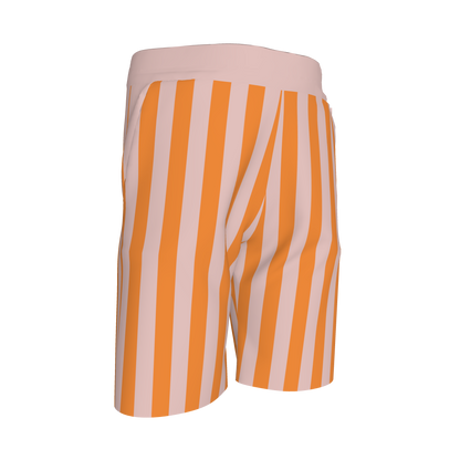 Pink & Orange Stripes Shorts