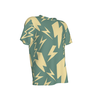 Kid's Pocket T-Shirt in Acqua Super Thunder in Cotton Spandex Lightweight Jersey