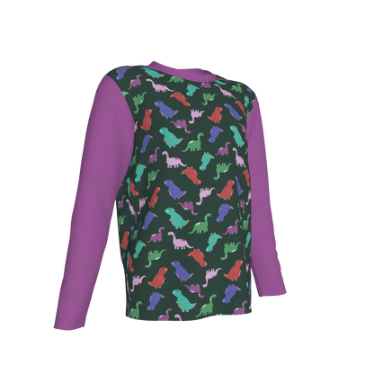 Purple Dino Party Long-Sleeve T-Shirt