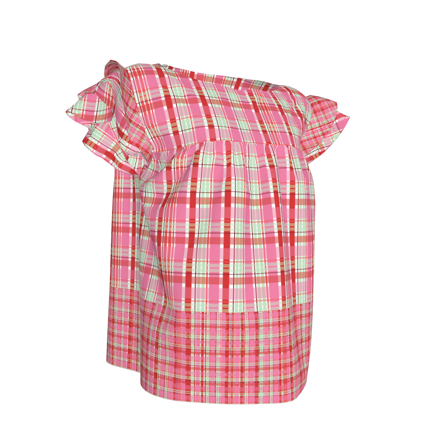 Cherry Soda Ruffled Sleeve Top