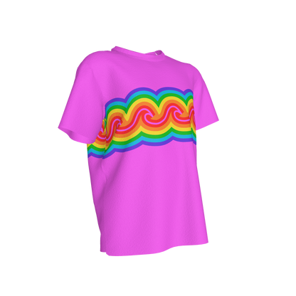 Macy Tee in Pink Rainbow