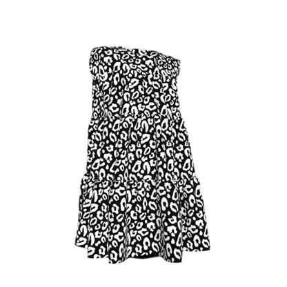 Kid's Ruffle Dress with Lining in Black Kitty Cat Dreamer